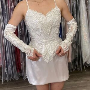 Custom bridal mini dress